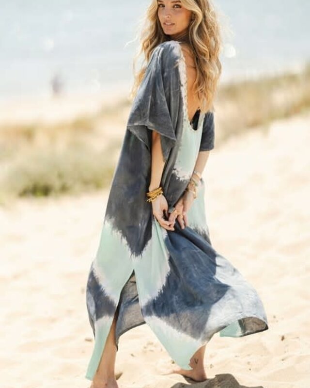 Tarifa Soul Maxi Tuniek Shells Aruba Grey/Mint