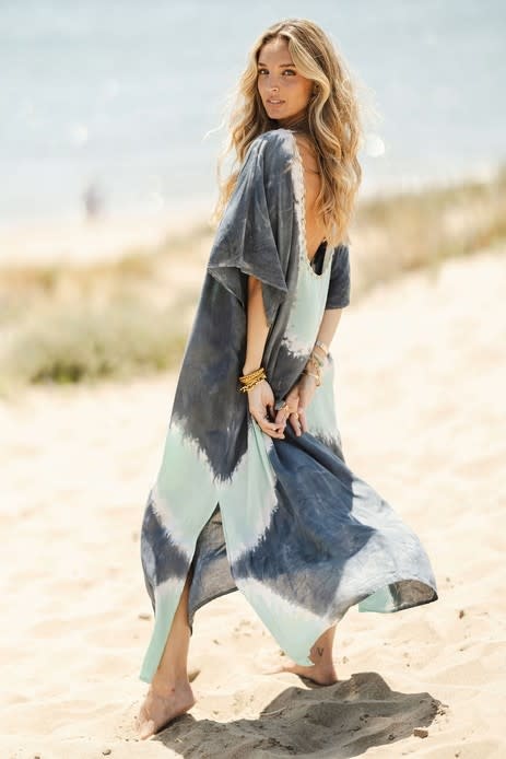 Tarifa Soul Maxi Tuniek Shells Aruba Grey/Mint