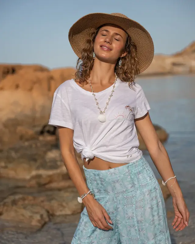 Isla Ibiza Bonita Baggy T-Shirt Hugo White