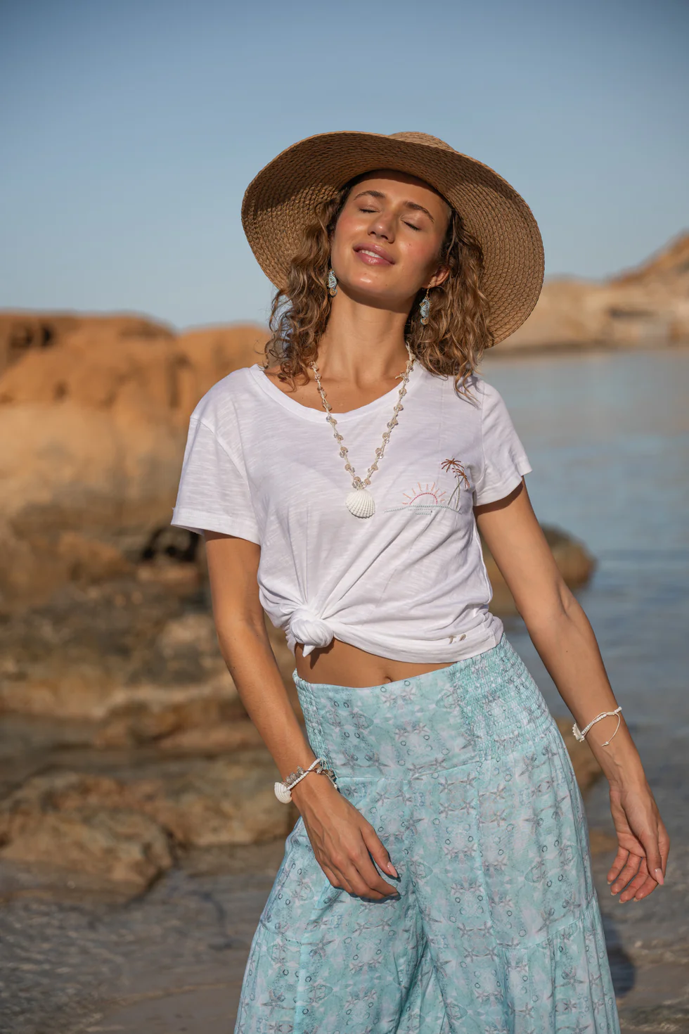 Isla Ibiza Bonita Baggy T-Shirt Hugo White