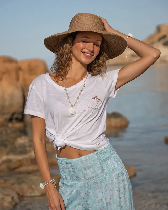 Isla Ibiza Bonita Baggy T-Shirt Hugo White