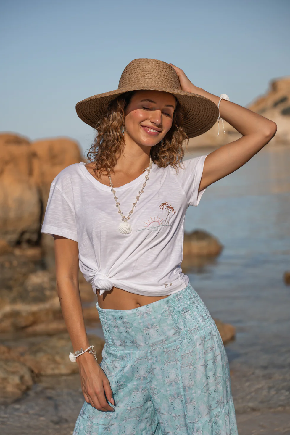 Isla Ibiza Bonita Baggy T-Shirt Hugo White