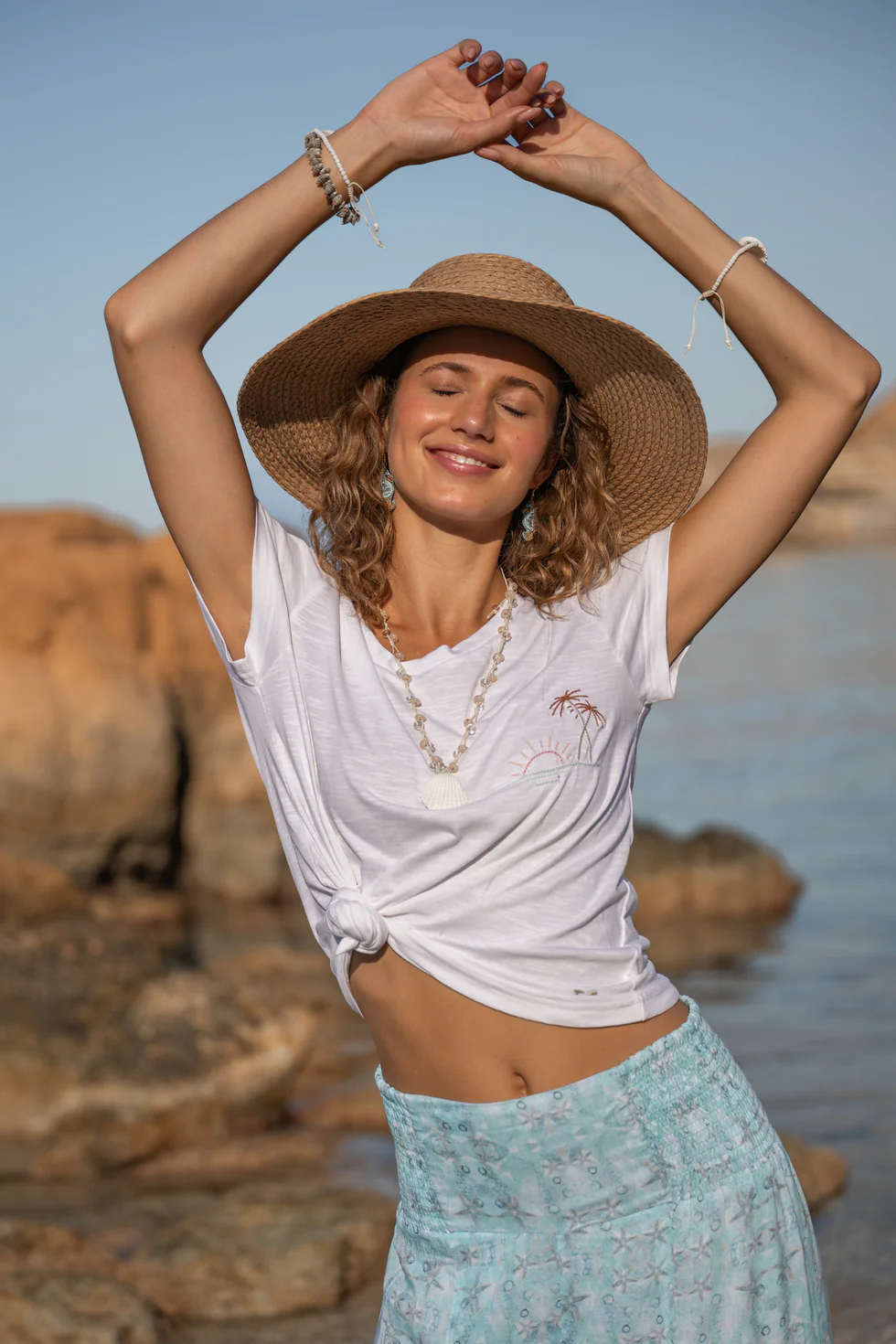 Isla Ibiza Bonita Baggy T-Shirt Hugo White