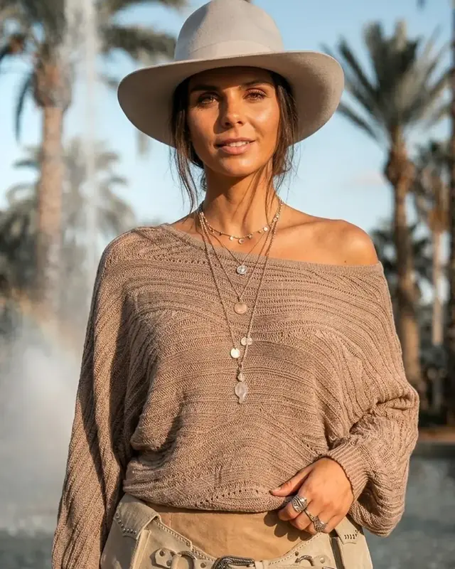 Moost Wanted Rumi Batwing Top Sand