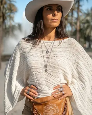 Moost Wanted Rumi Batwing Top Beige