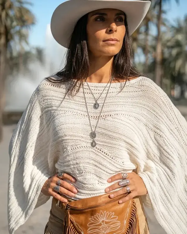 Moost Wanted Rumi Batwing Top Beige