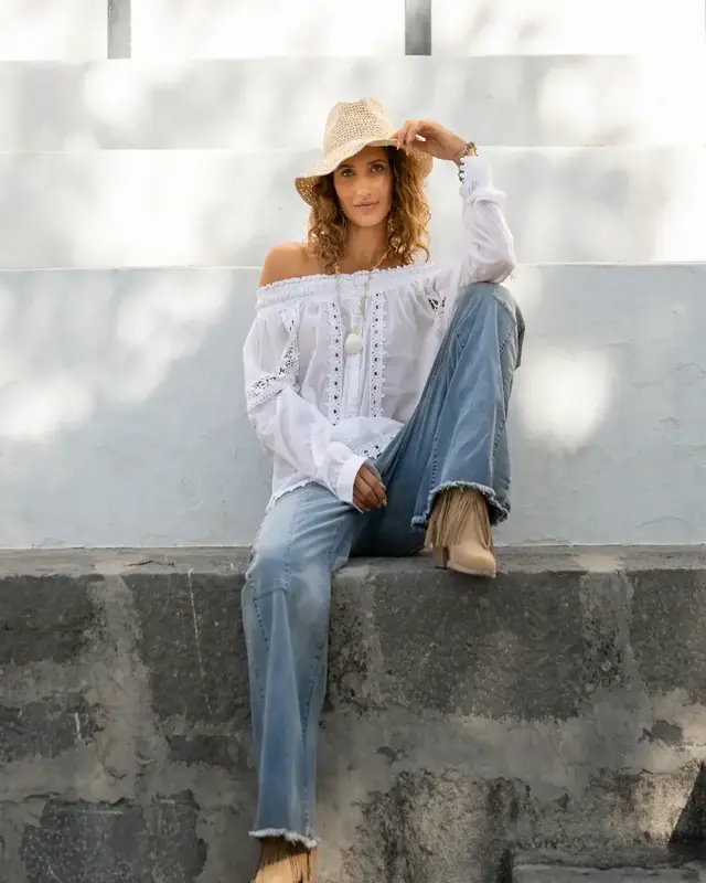 Isla Ibiza Bonita Blouse Luna White