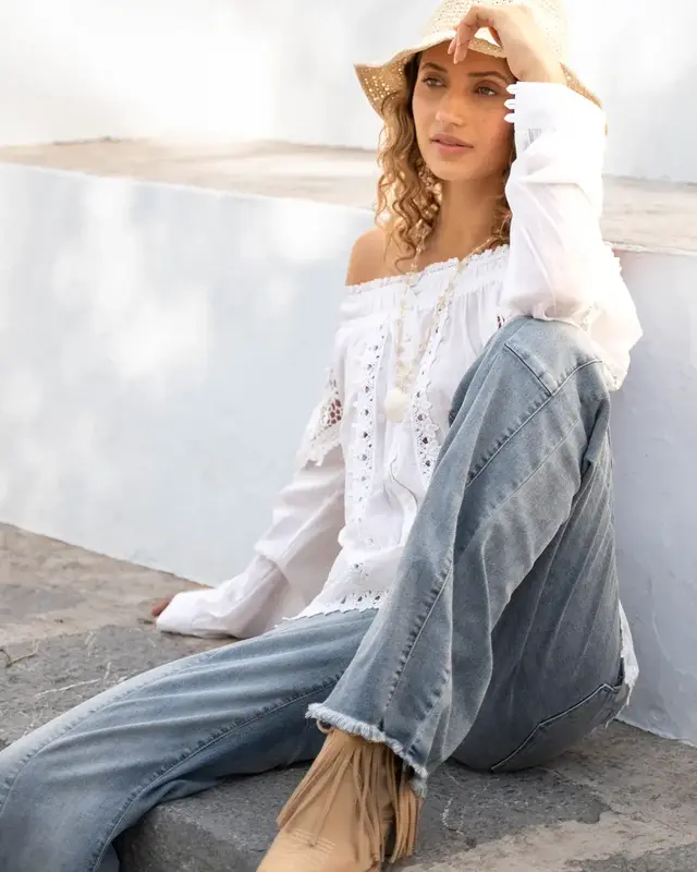 Isla Ibiza Bonita Blouse Luna White