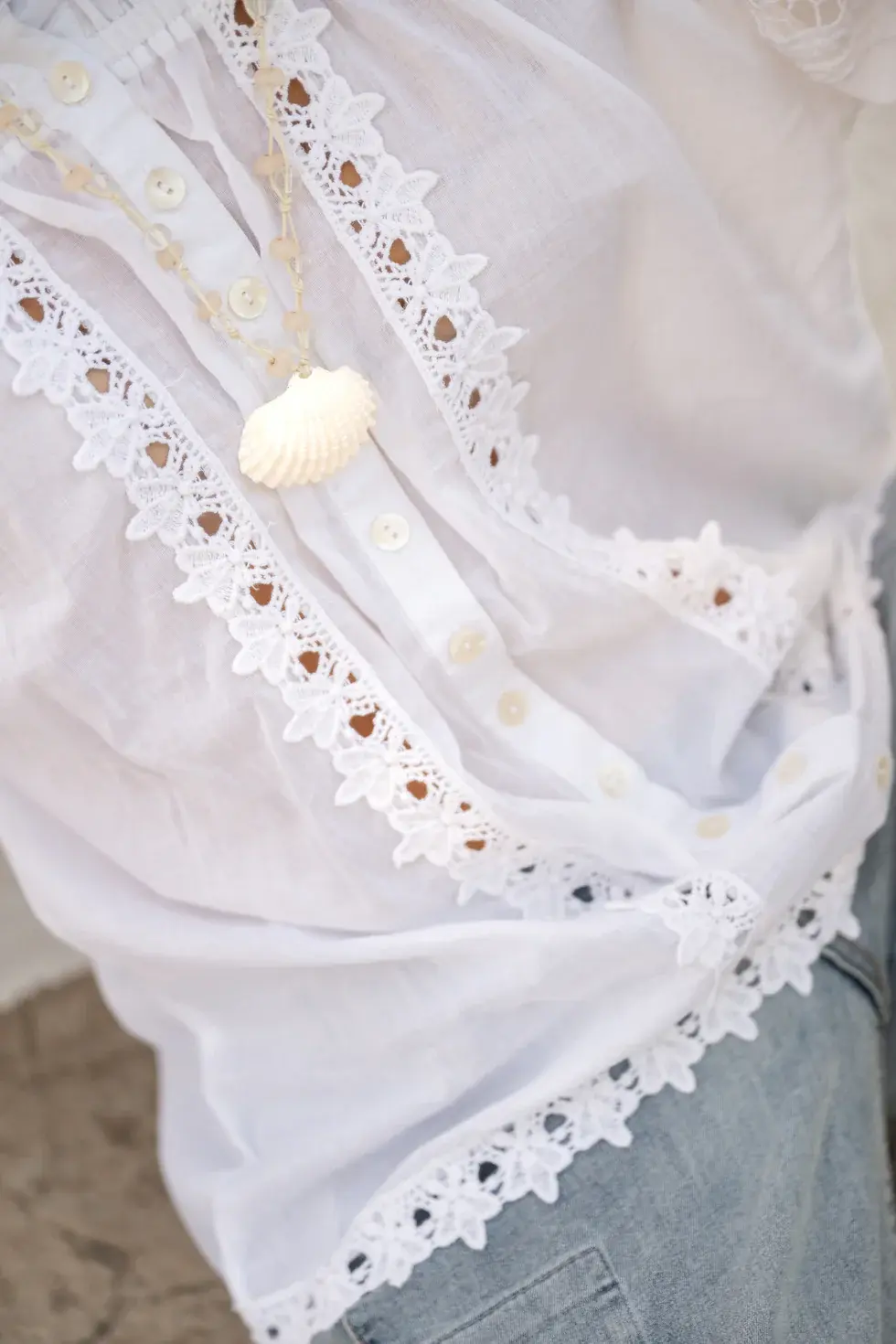 Isla Ibiza Bonita Blouse Luna White