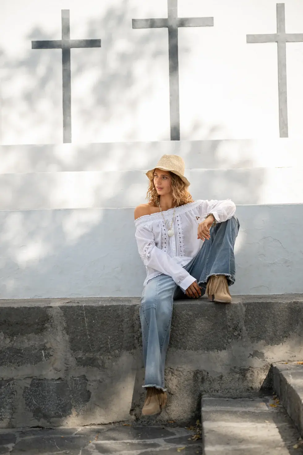 Isla Ibiza Bonita Blouse Luna White