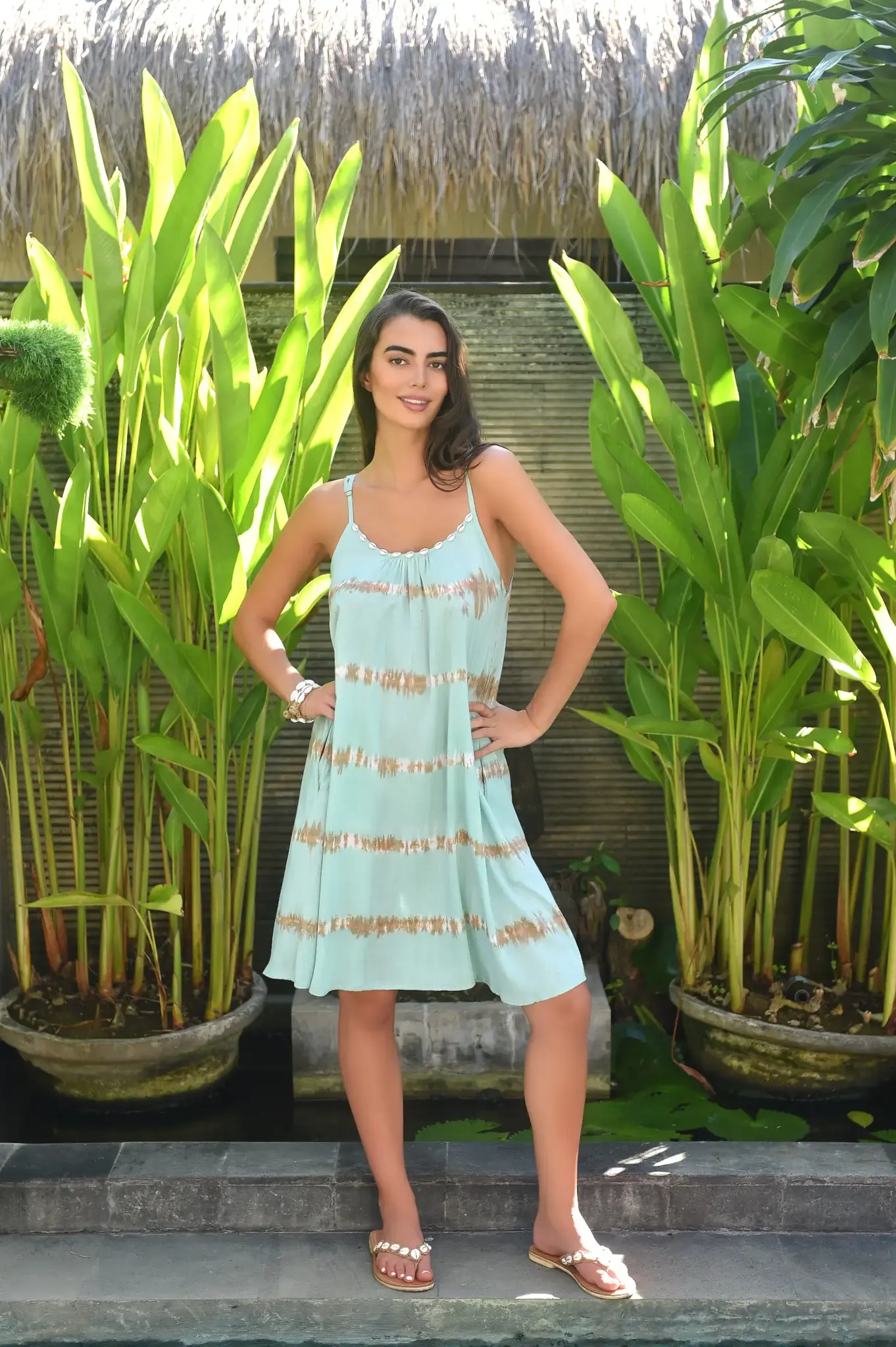 Hot Lava Korte Jurk Anna Gold Coast Ocean Wave
