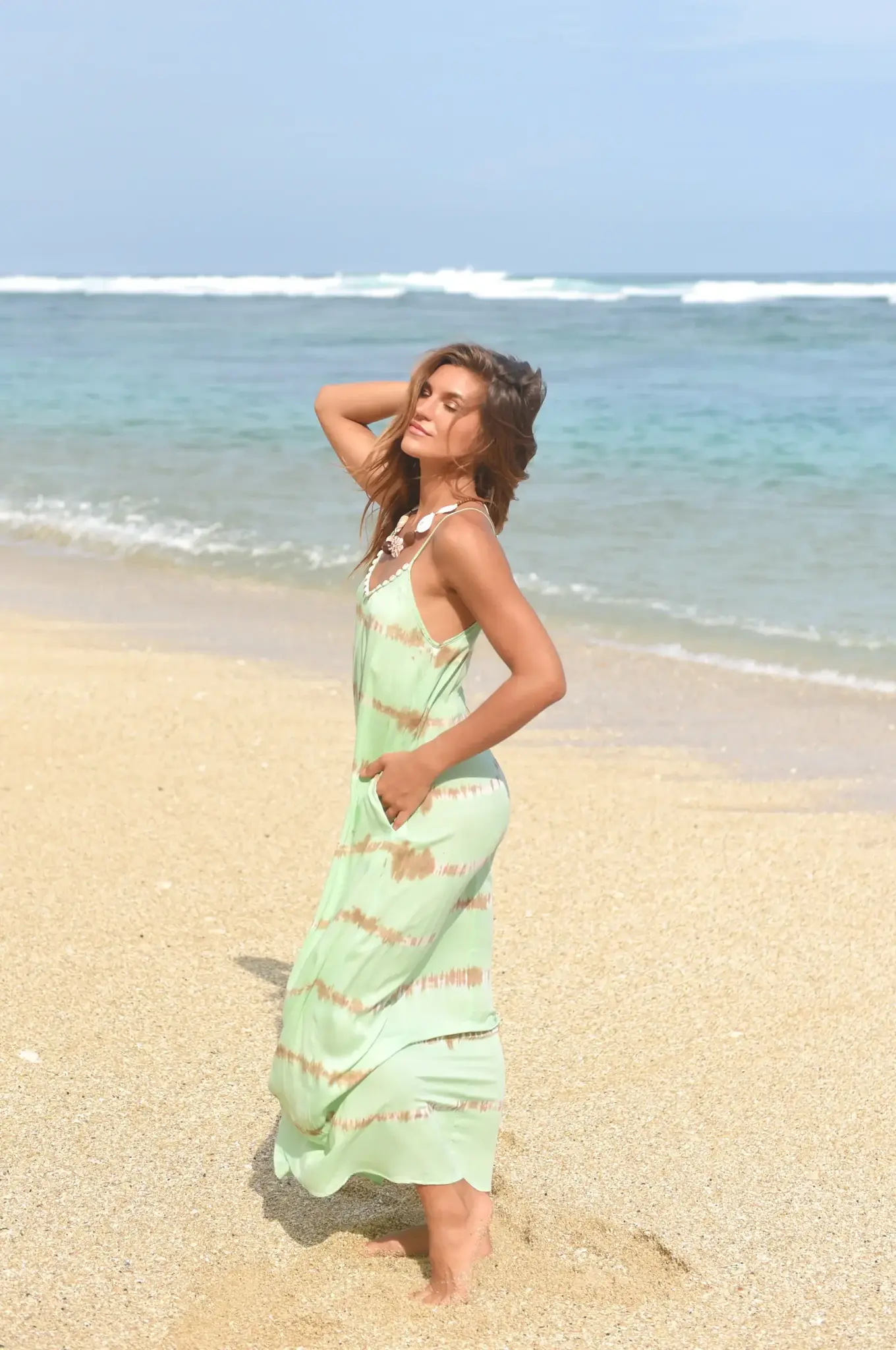 Hot Lava Jurk Anna Gold Coast Pistache