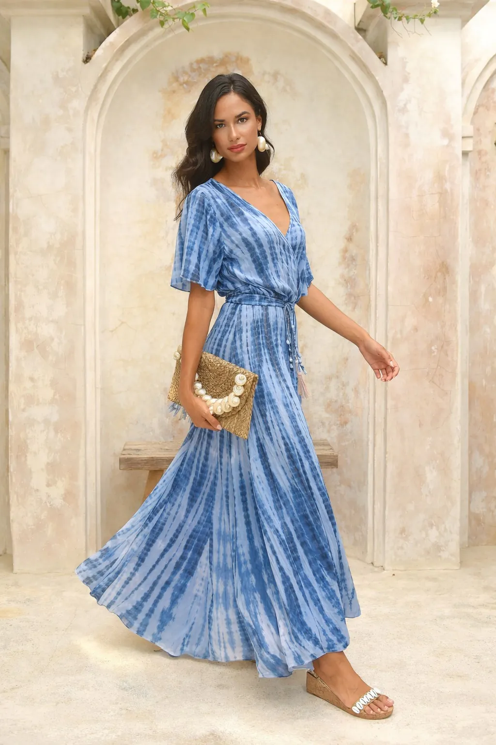 Hot Lava Wikkel Jurk Dani Moonstone Sapphire