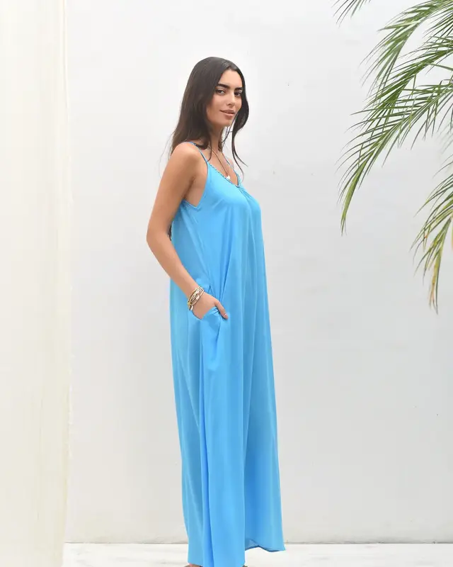 Hot Lava Jurk An Sophie Sky Blue