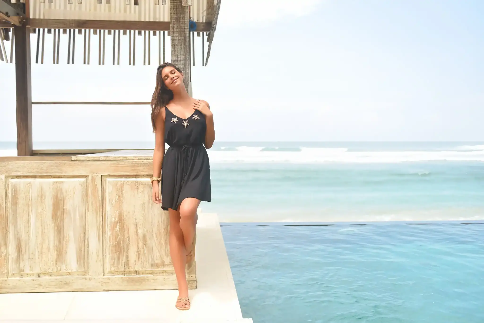 Hot Lava Korte Jurk Starfish Black/Bronze
