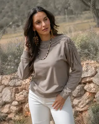 Isla Ibiza Bonita Sweater Frida Taupe