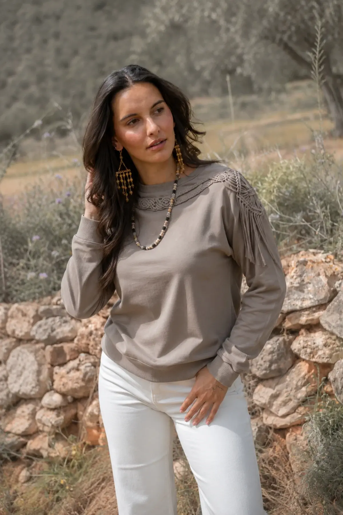 Isla Ibiza Bonita Sweater Frida Taupe