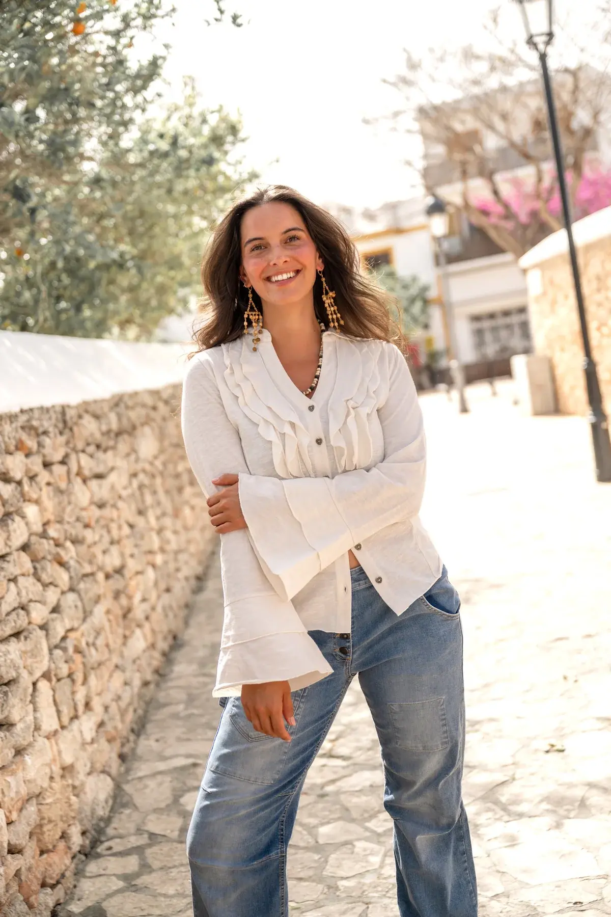 Isla Ibiza Bonita Blouse Macarena Cream