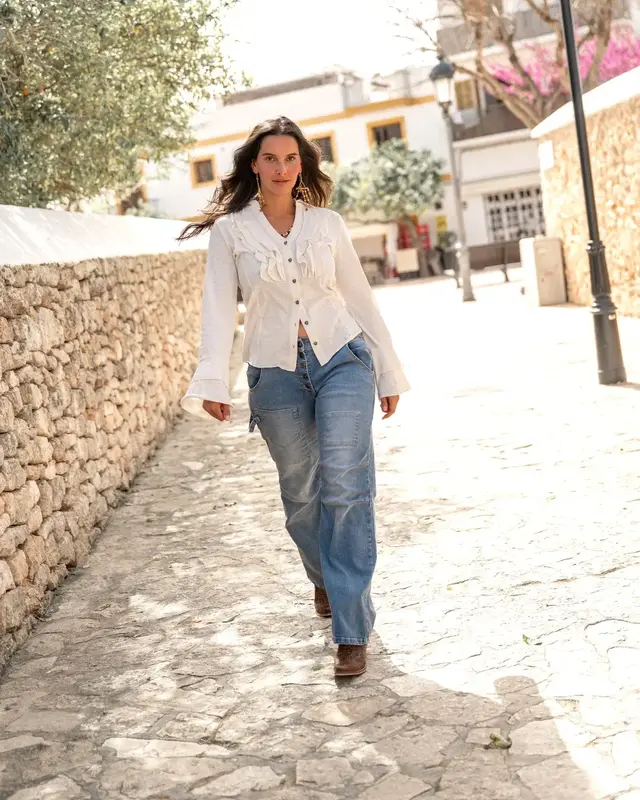 Isla Ibiza Bonita Blouse Macarena Cream