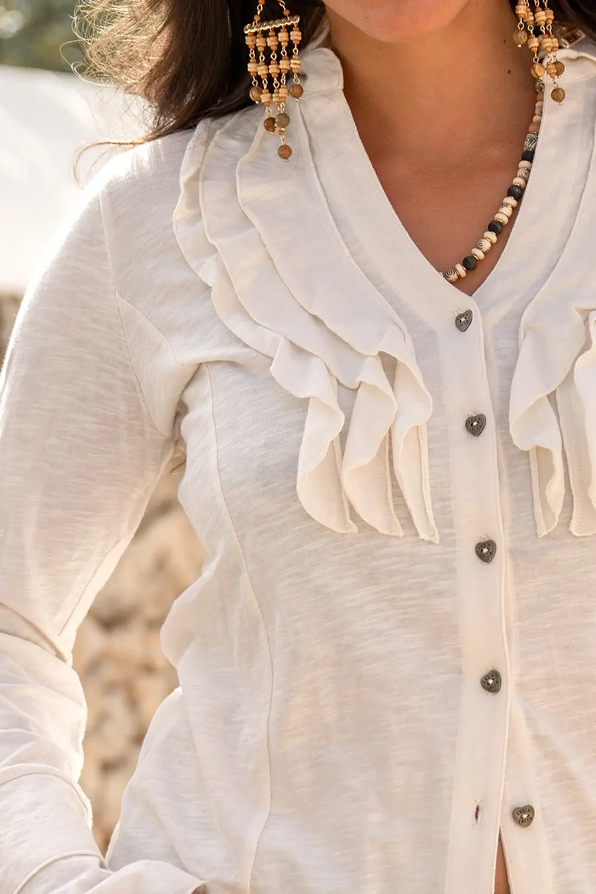 Isla Ibiza Bonita Blouse Macarena Cream