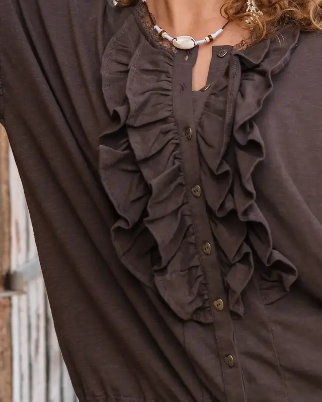 Isla Ibiza Bonita Blouse Concha Brown