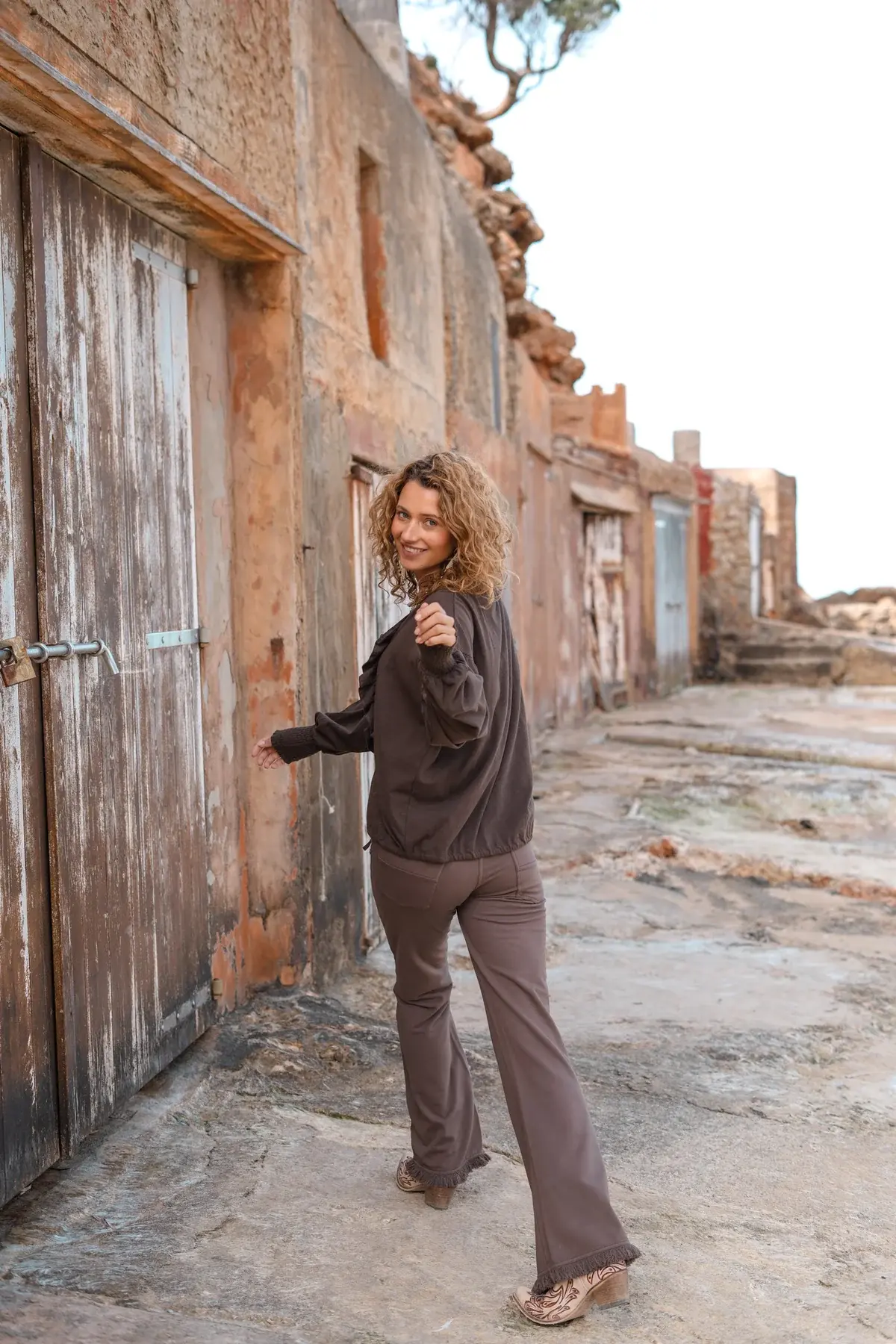 Isla Ibiza Bonita Blouse Concha Brown
