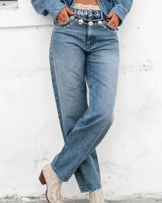 Moost Wanted Janice Denim Jeans Mid Blue
