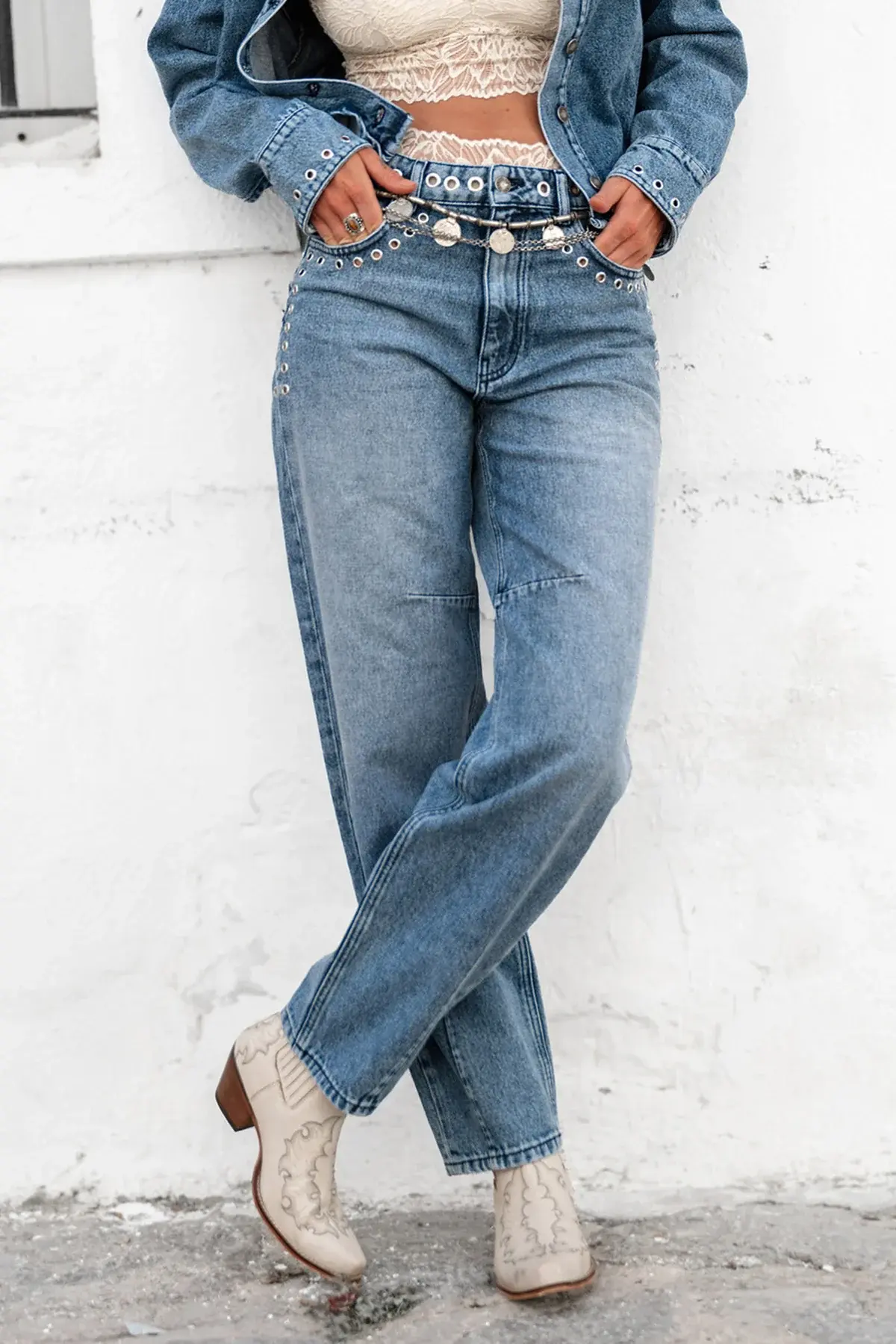 Moost Wanted Janice Denim Jeans Mid Blue