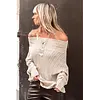 Leila Off Shoulder Sweater Beige