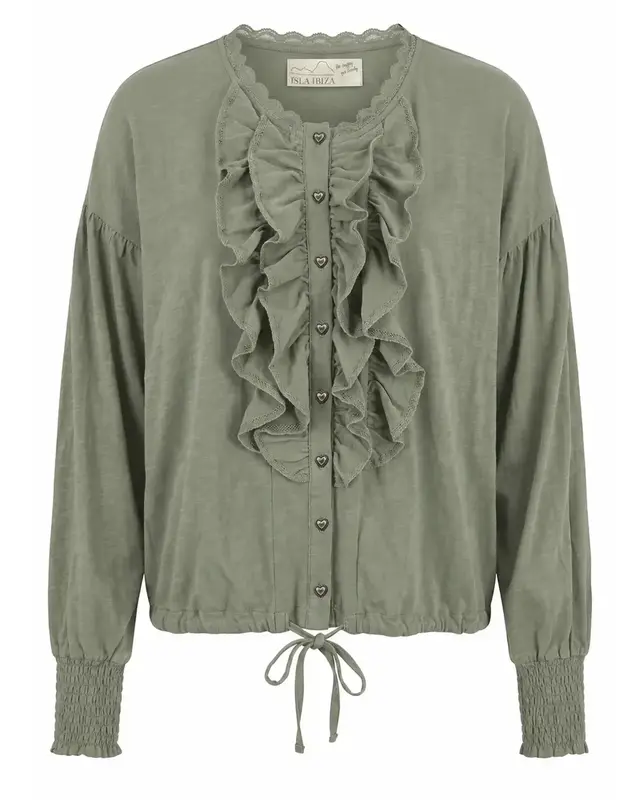 Isla Ibiza Bonita Blouse Concha Army