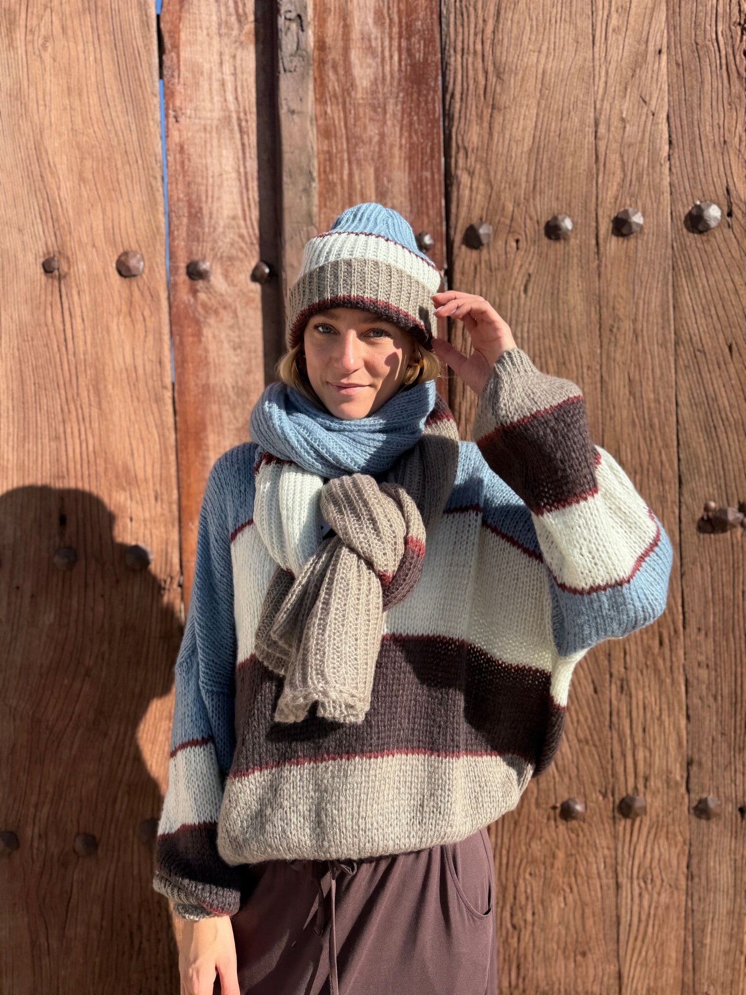 Bindi by Sust Stripe Scarf Peru MH Combi Blue