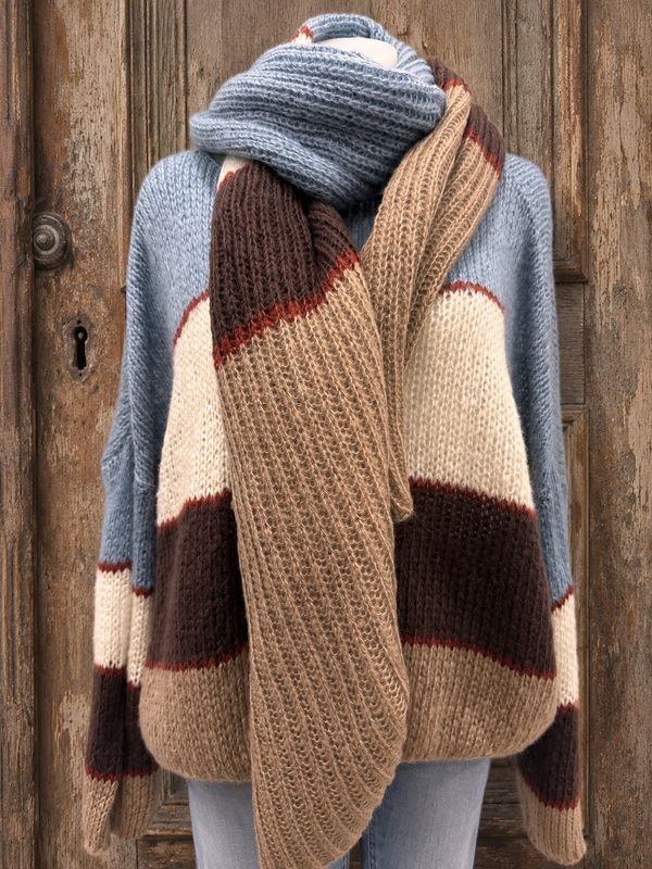 Bindi by Sust Stripe Scarf Peru MH Combi Blue