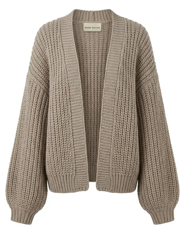 Moost Wanted Reese Chunky Cardigan Beige