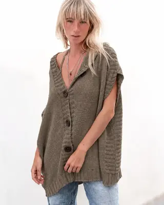 Moost Wanted Zona Knitted Cardigan Taupe