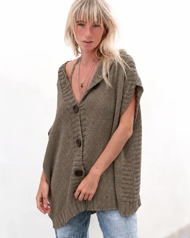 Moost Wanted Zona Knitted Cardigan Taupe