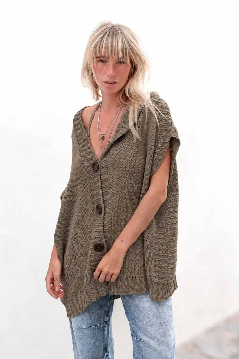 Moost Wanted Zona Knitted Cardigan Taupe