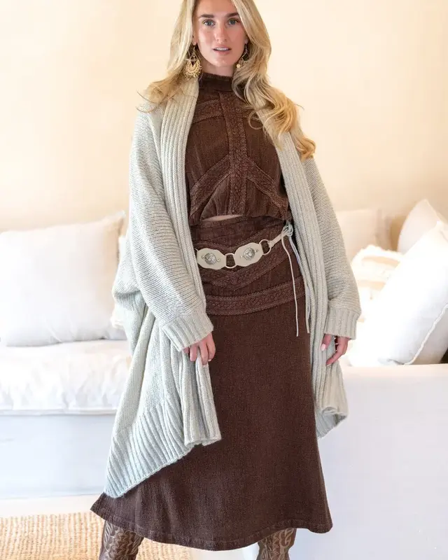 Ibzmode Poncho/Vest Sara Punto Ecru