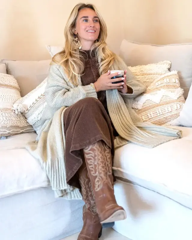 Ibzmode Poncho/Vest Sara Punto Ecru