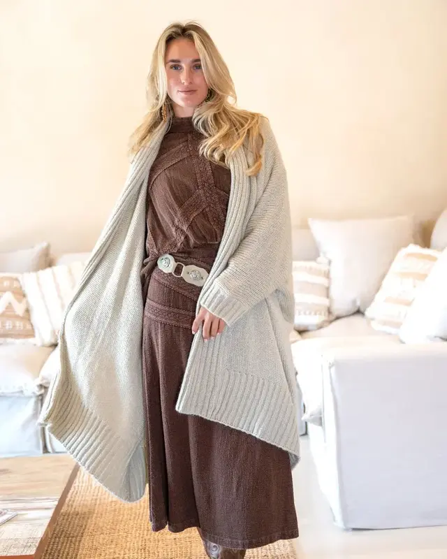 Ibzmode Poncho/Vest Sara Punto Ecru