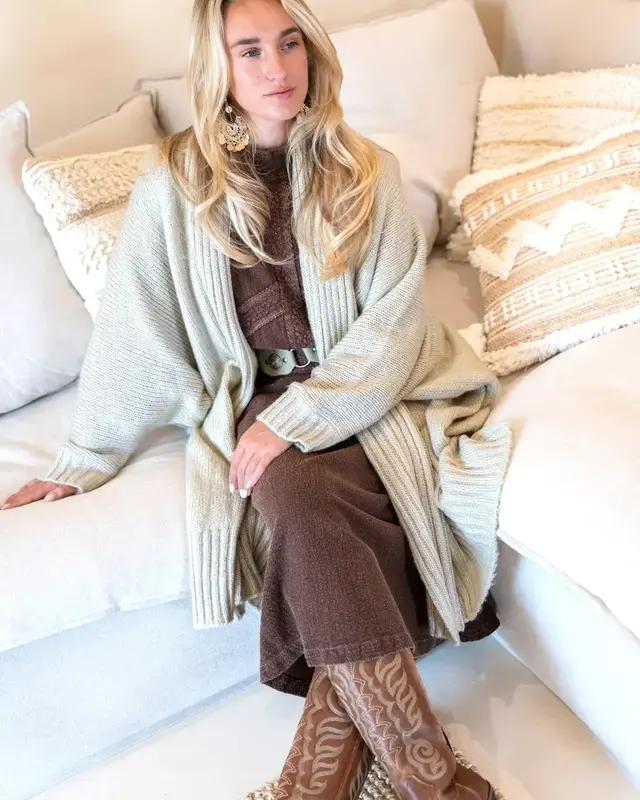 Ibzmode Poncho/Vest Sara Punto Ecru