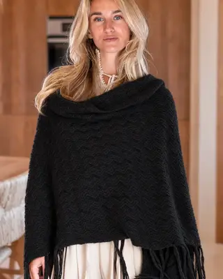 Ibzmode Poncho Elena Punto Black