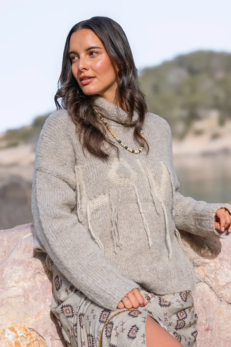 Isla Ibiza Bonita Jumper Pilar Khaki