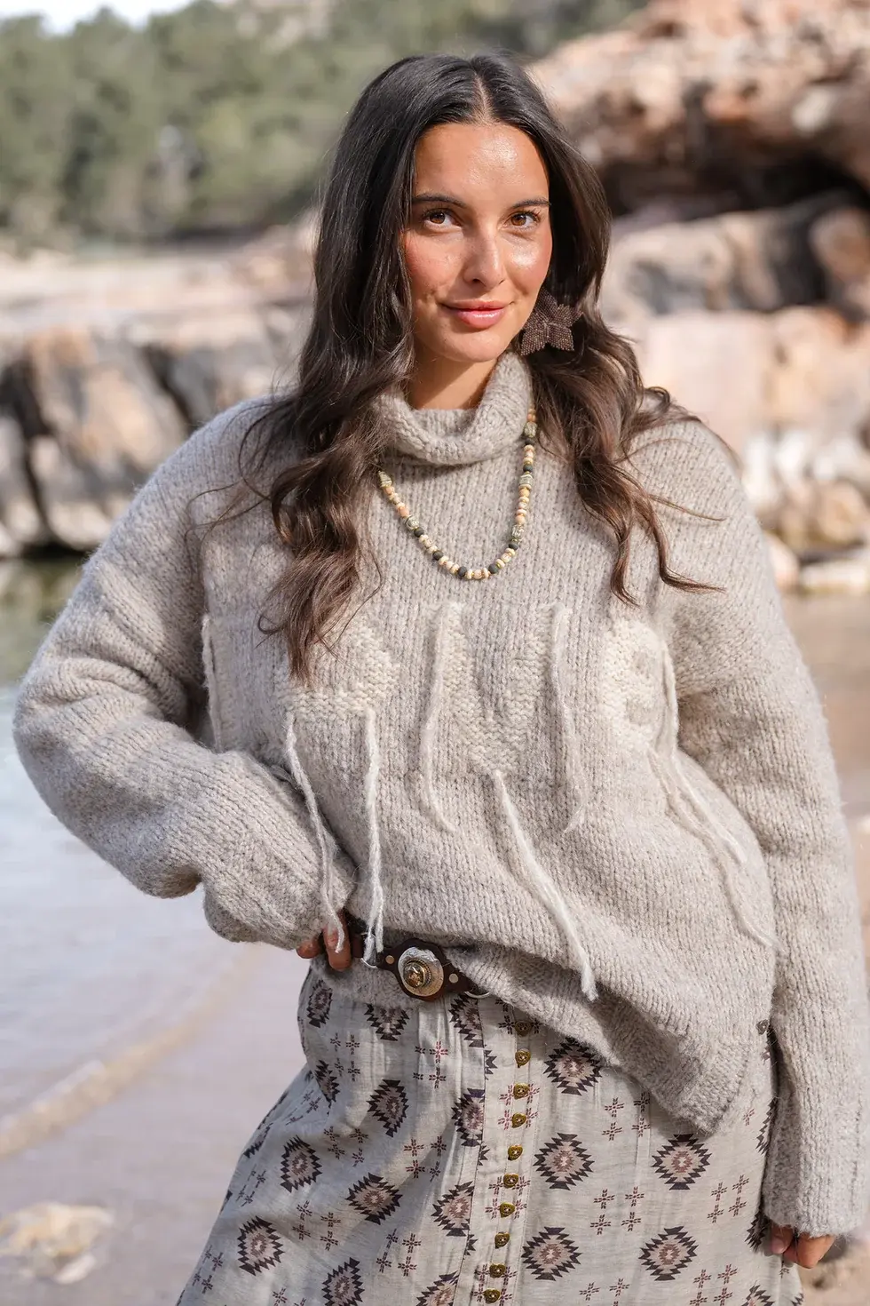 Isla Ibiza Bonita Jumper Pilar Khaki