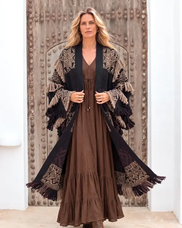 Ibzmode Long Kimono Rizo Black