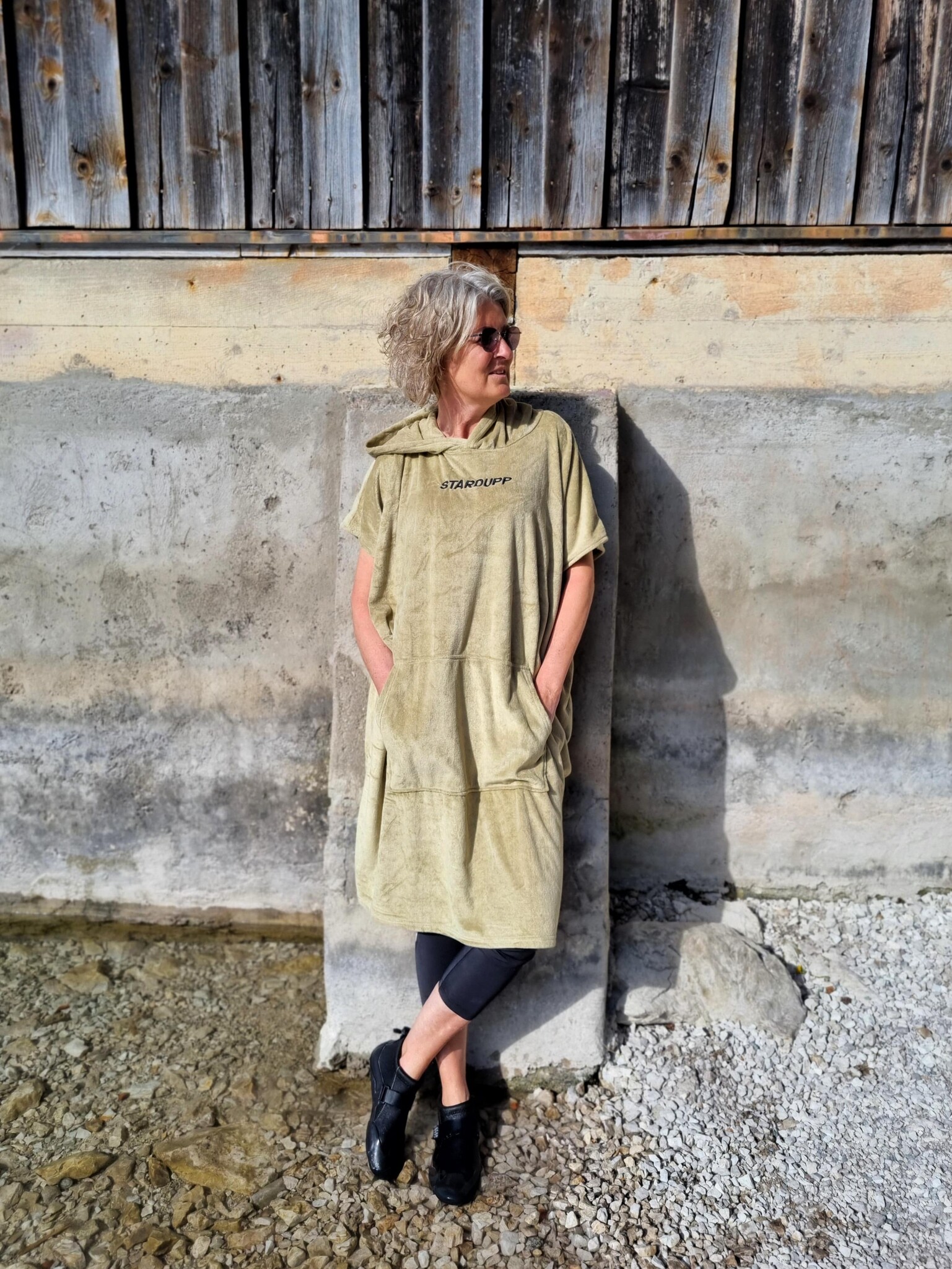 Stardupp Stardupp Poncho Teddy Khaki