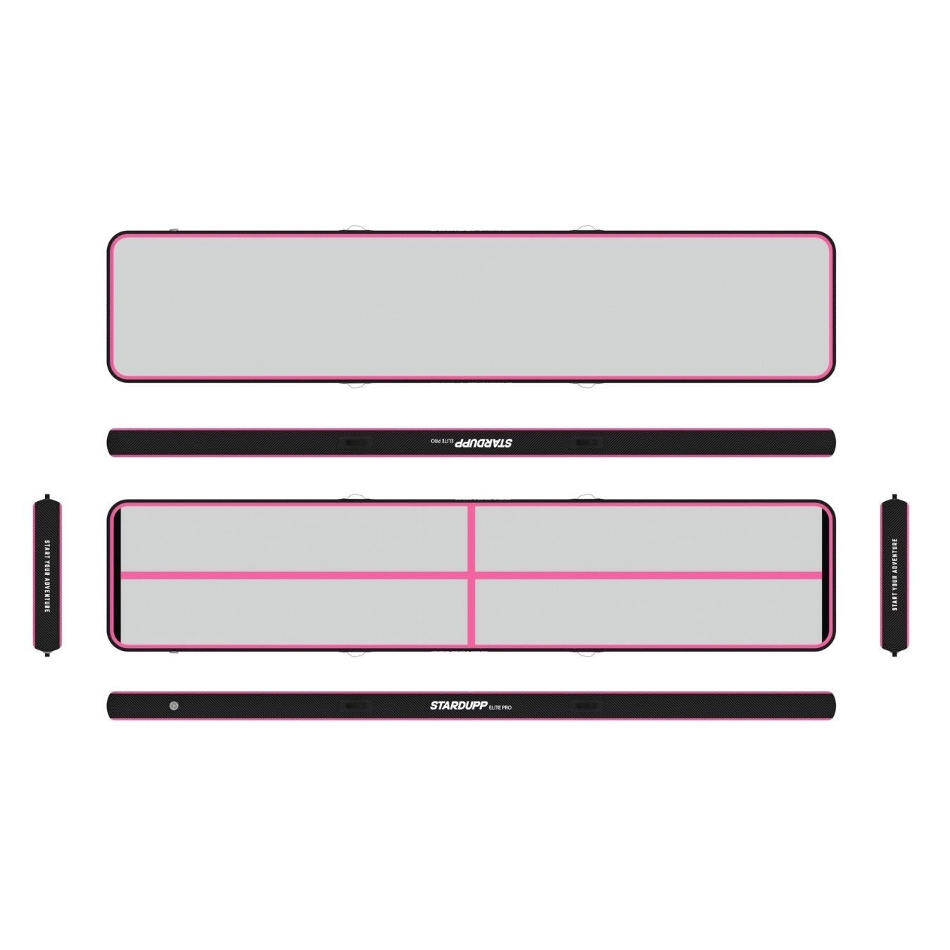 Stardupp Stardupp Elite Pro AirTrack Pink 5m 20cm