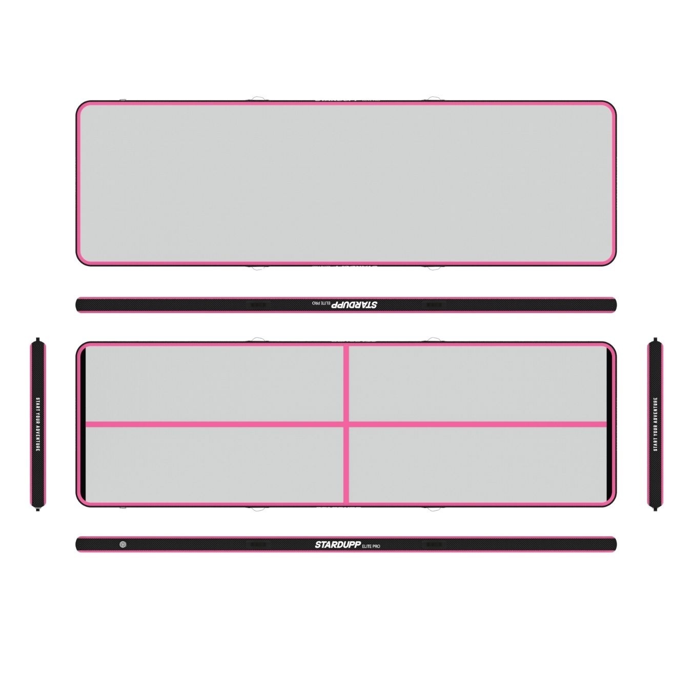 Stardupp Stardupp Elite Pro AirTrack Pink 5m 150cm 15cm