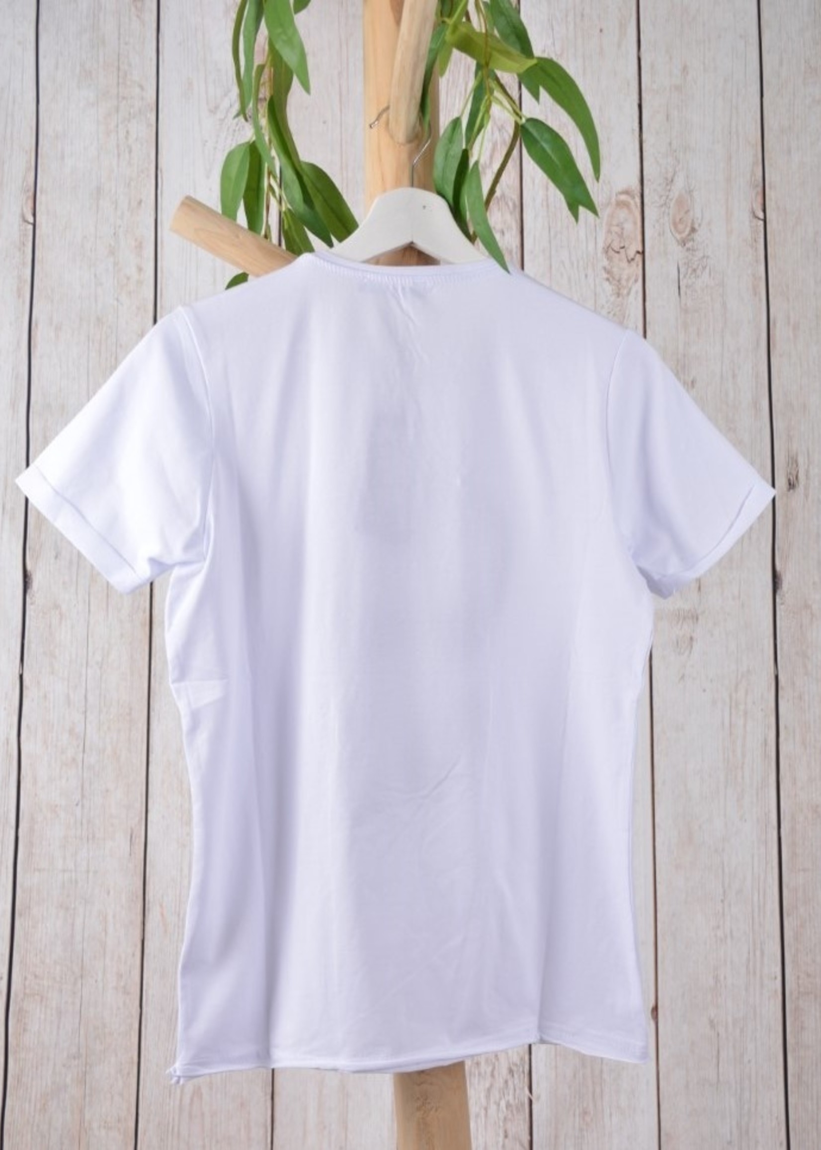 T-shirt doodskop wit