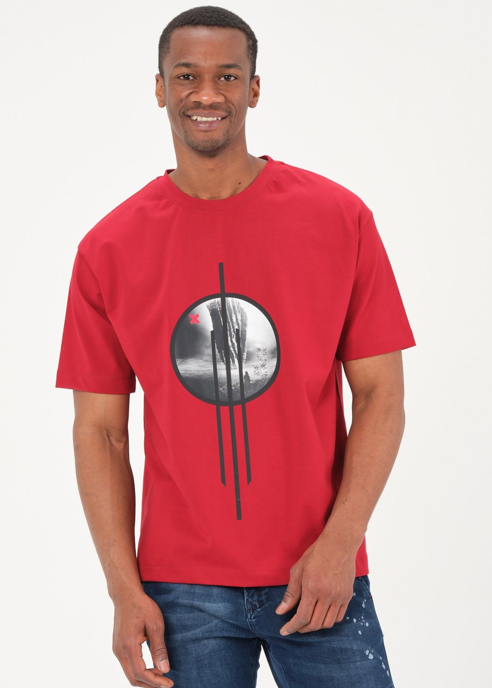 T-shirt met plaatje rood