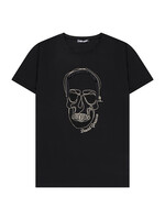 Legend Style T-shirt met doodskop zwart